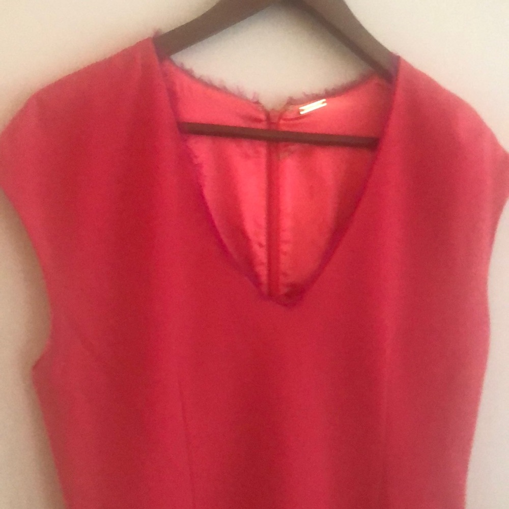 Eli Tahari Grapefruit coloured dress